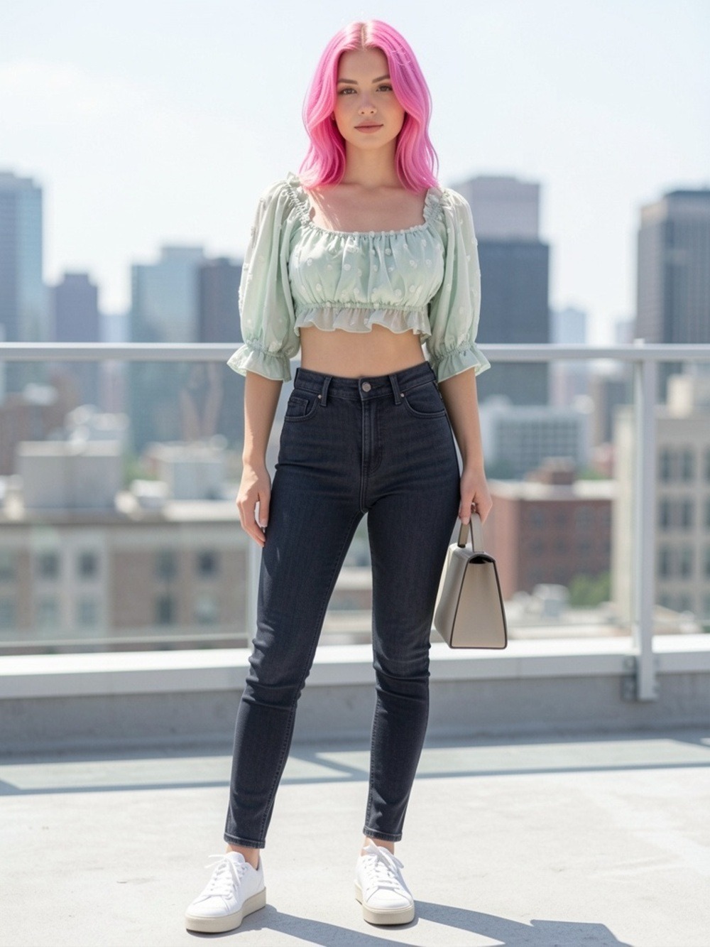 Women's TwentyTen Green Crop Top Size S